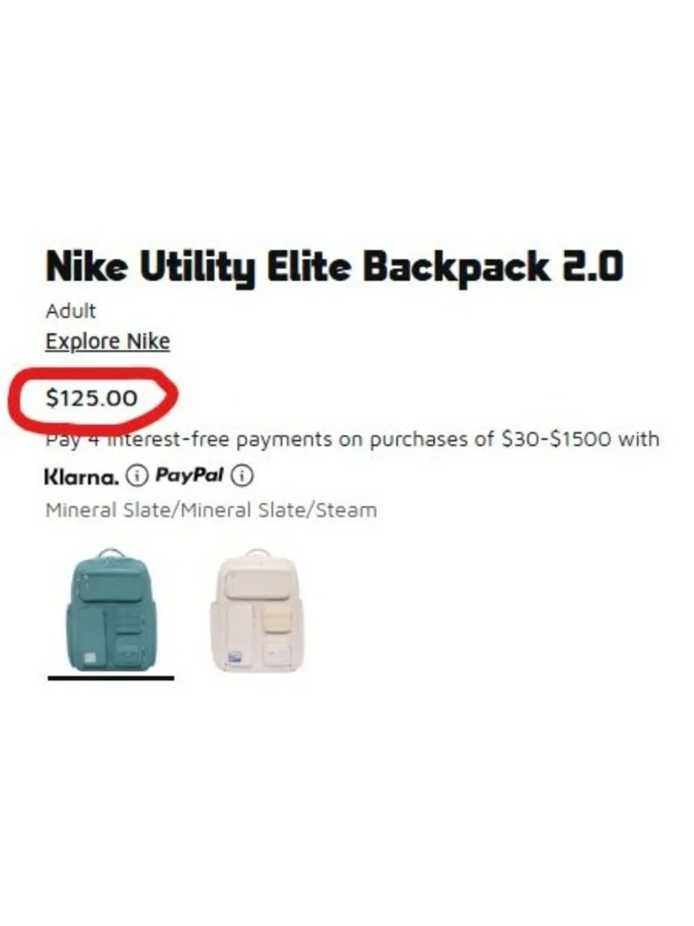 Nike Utility Elite Backpack 2.0 (37L) Laptop Bag FN4173-382 NEW SEALED WITH TAGS